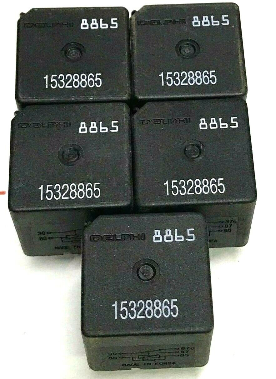 ✅ (Lot of 5) DELPHI 5 Pin Relay 15328865 or 8865 OEM Genuine AC GM