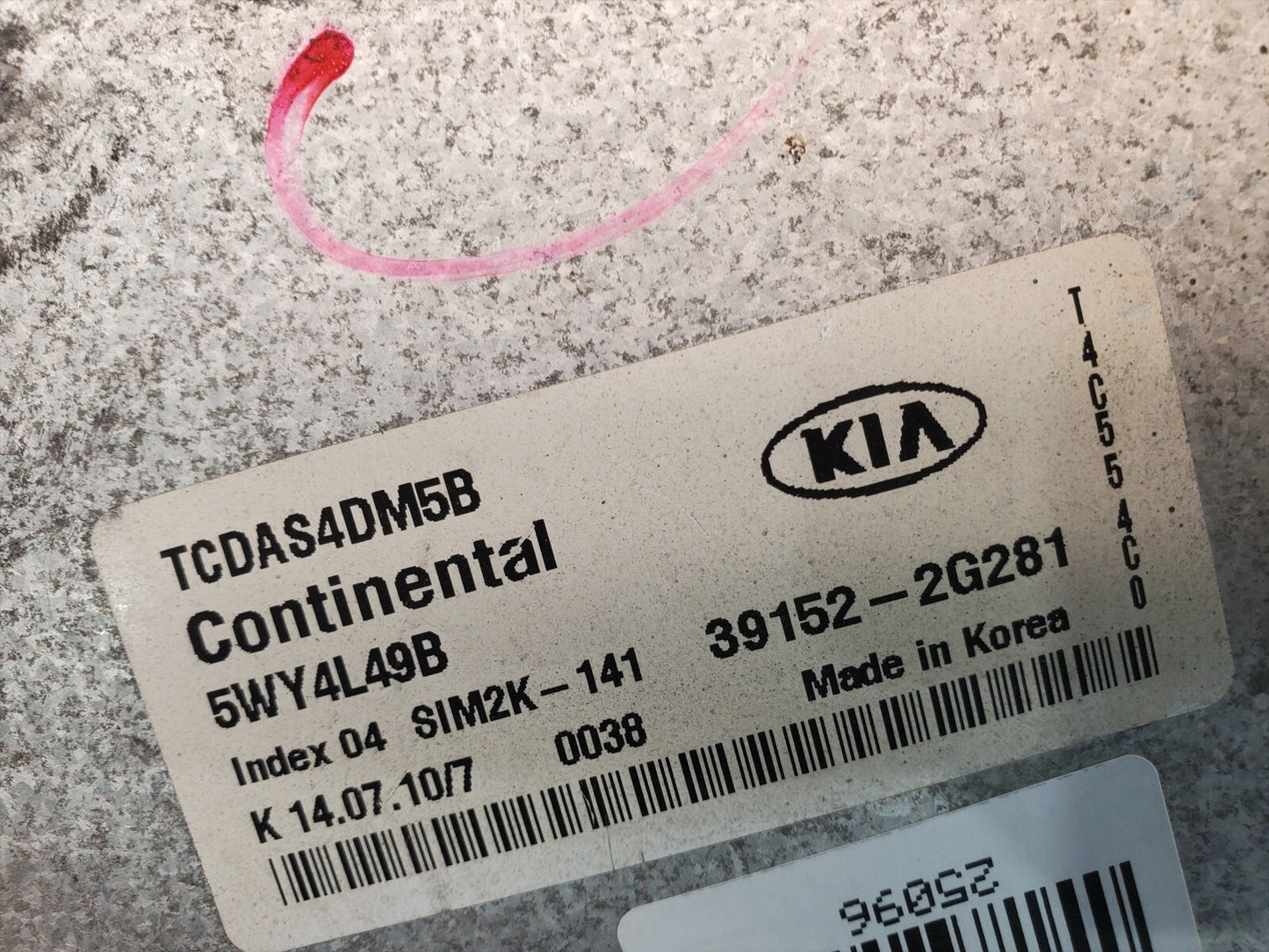 10 KIA FORTE 2.4L CALIF AT ECU ECM COMPUTER 39152-2G281