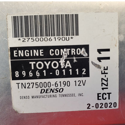 2003 PONTIAC VIBE ENGINE/MOTOR BRAIN BOX 89661-01112