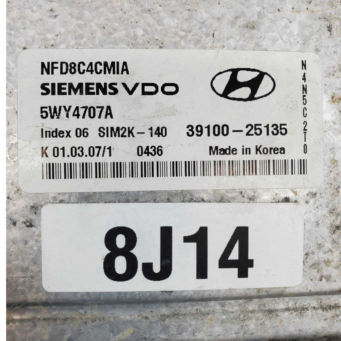 ✅ 06-08 Hyundai Sonata 2.4L Engine Control Module ECM Computer 39100-25135