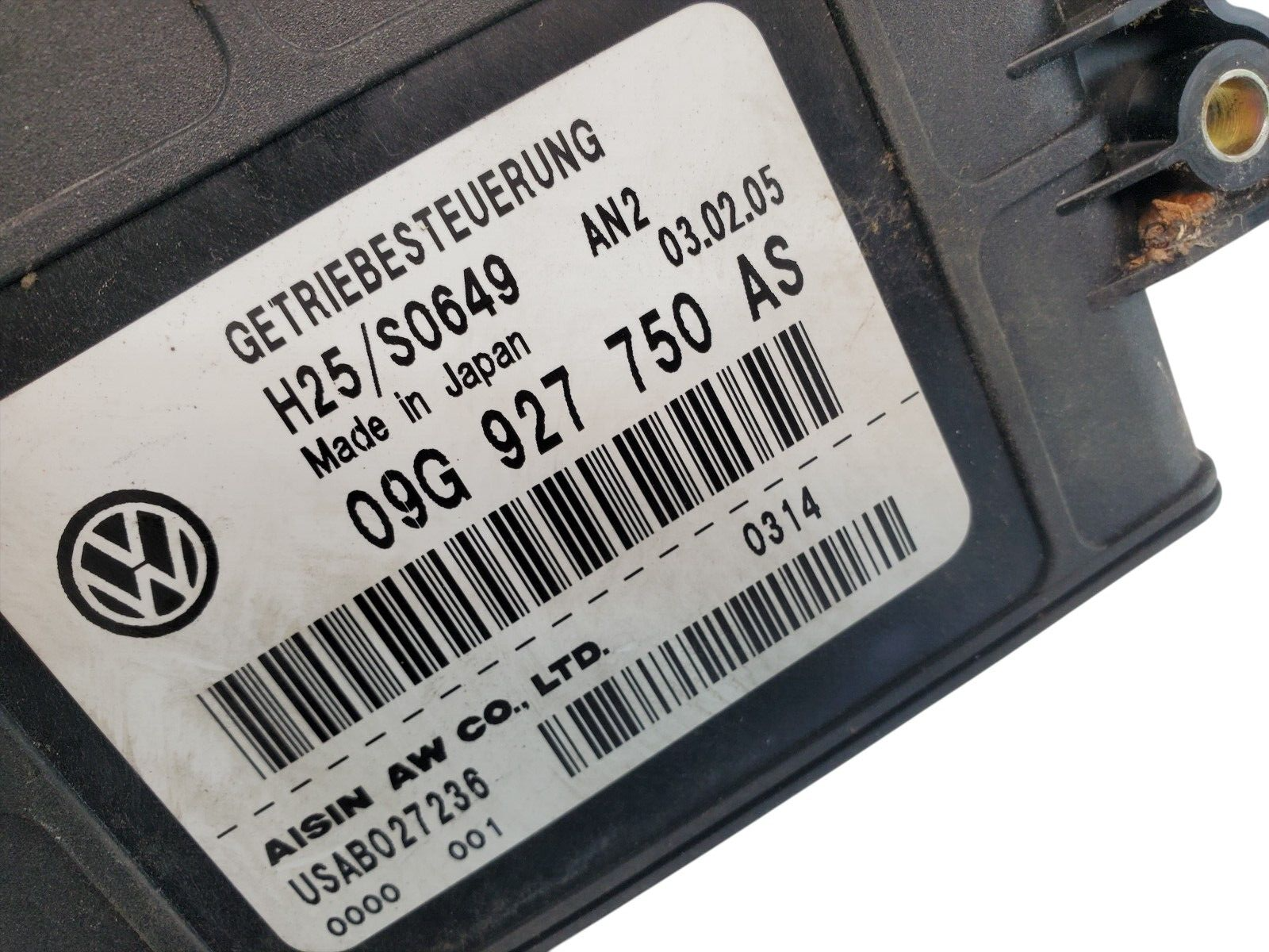 05 06 OEM VW Jetta 2.5L Transmission Control Module TCM TCU 09G 927 750 AS