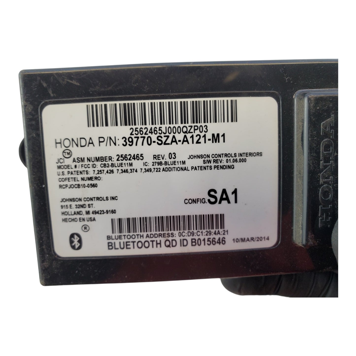 CONTROL Bluetooth communication MODULE 39770-SZA-A121-M1 2012-2015 HONDA