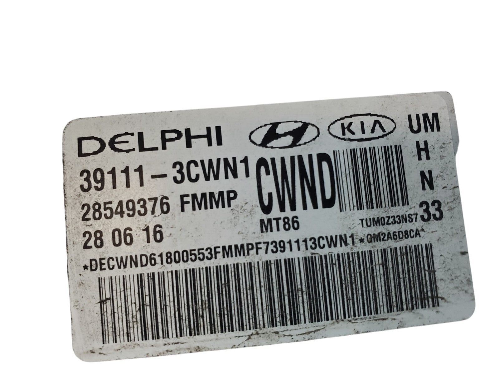 2016-2018 Kia Sorento Engine Computer Ecu Pcm Ecm Pcu Oem 39111-3cwn1 THYY0
