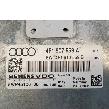 05 06 07 08 AUDI A6 ENGINE ECM CONTROL MODULE 3.2L 4F1 907 559 A 4F1907559A