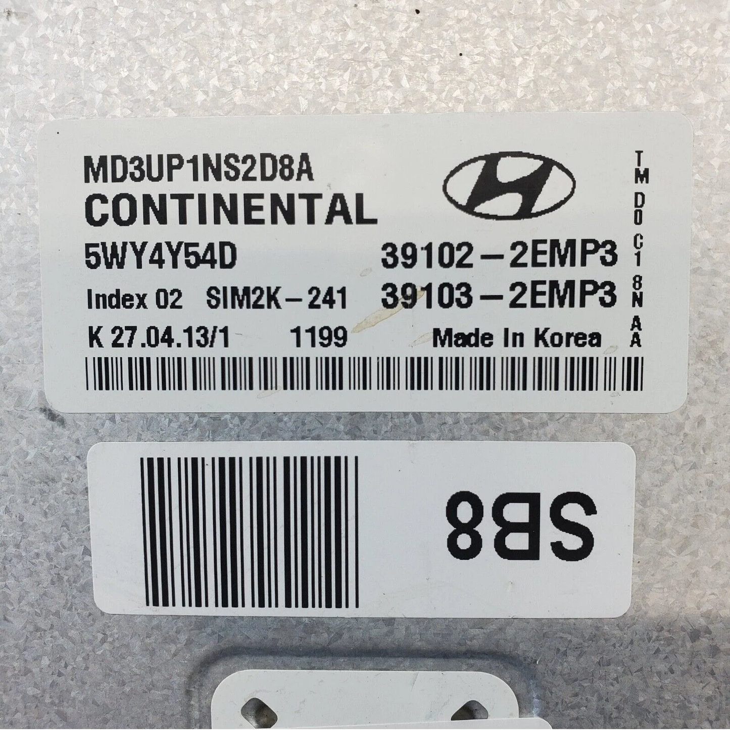 2012-2013 HYUNDAI ELANTRA OEM ENGINE POWERTRAIN CONTROL MODULE ECM 39102-2EMP3