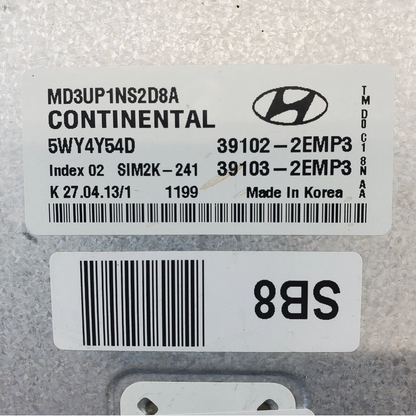 2012-2013 HYUNDAI ELANTRA OEM ENGINE POWERTRAIN CONTROL MODULE ECM 39102-2EMP3