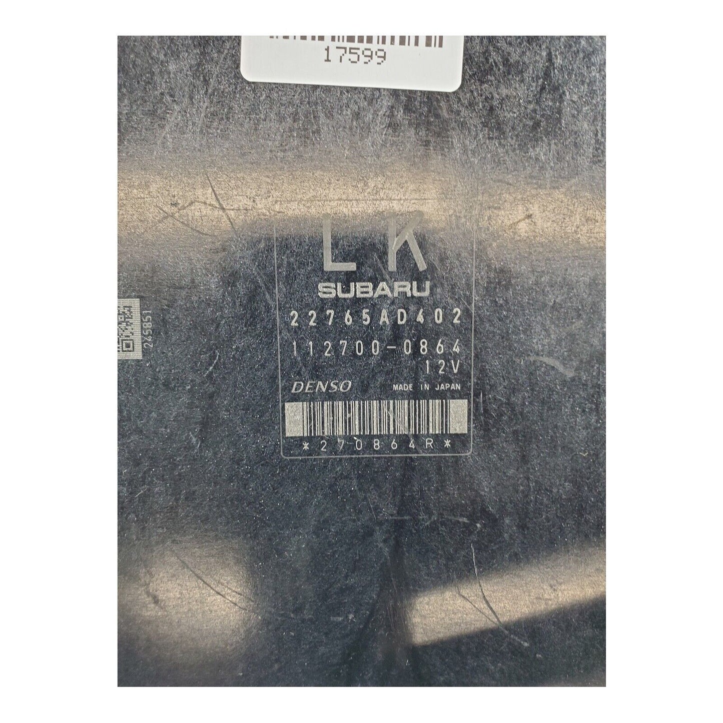 2012 Subaru Forester 2.5L MT Brain Engine Control ECU ECM EBX Module 22765AD402