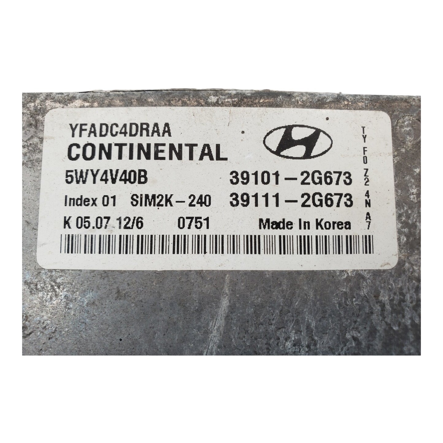 11-14 HYUNDAI SONATA ENGINE CONTROL MODULE ECU ECM PCM OEM 39101-2G673