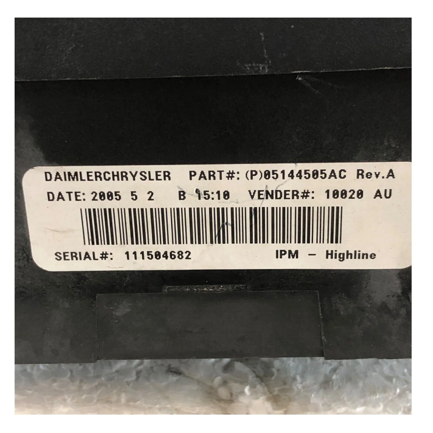 2005 - 2007 Caravan Town & Country Fuse Box Relay Control Module 05144505AC