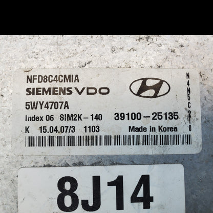 ENGINE COMPUTER HYUNDAI SONATA 2006 2007 2008 39100-25135 2.4L AT PCM ECM OEM