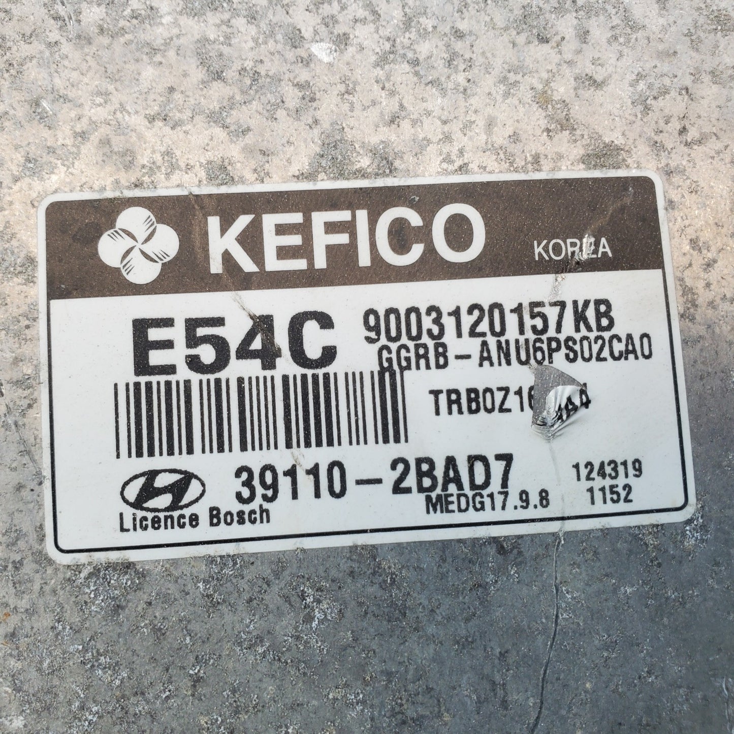 39110-2BAD7 ecm ecu computer 2012-2014 Hyundai Accent