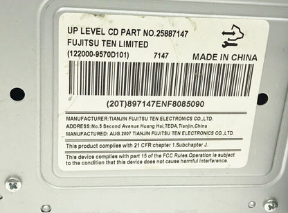 ✅Radio Receiver CD Player 08 2008 Chevy Impala Part # 25887147 UNLOCKED GM