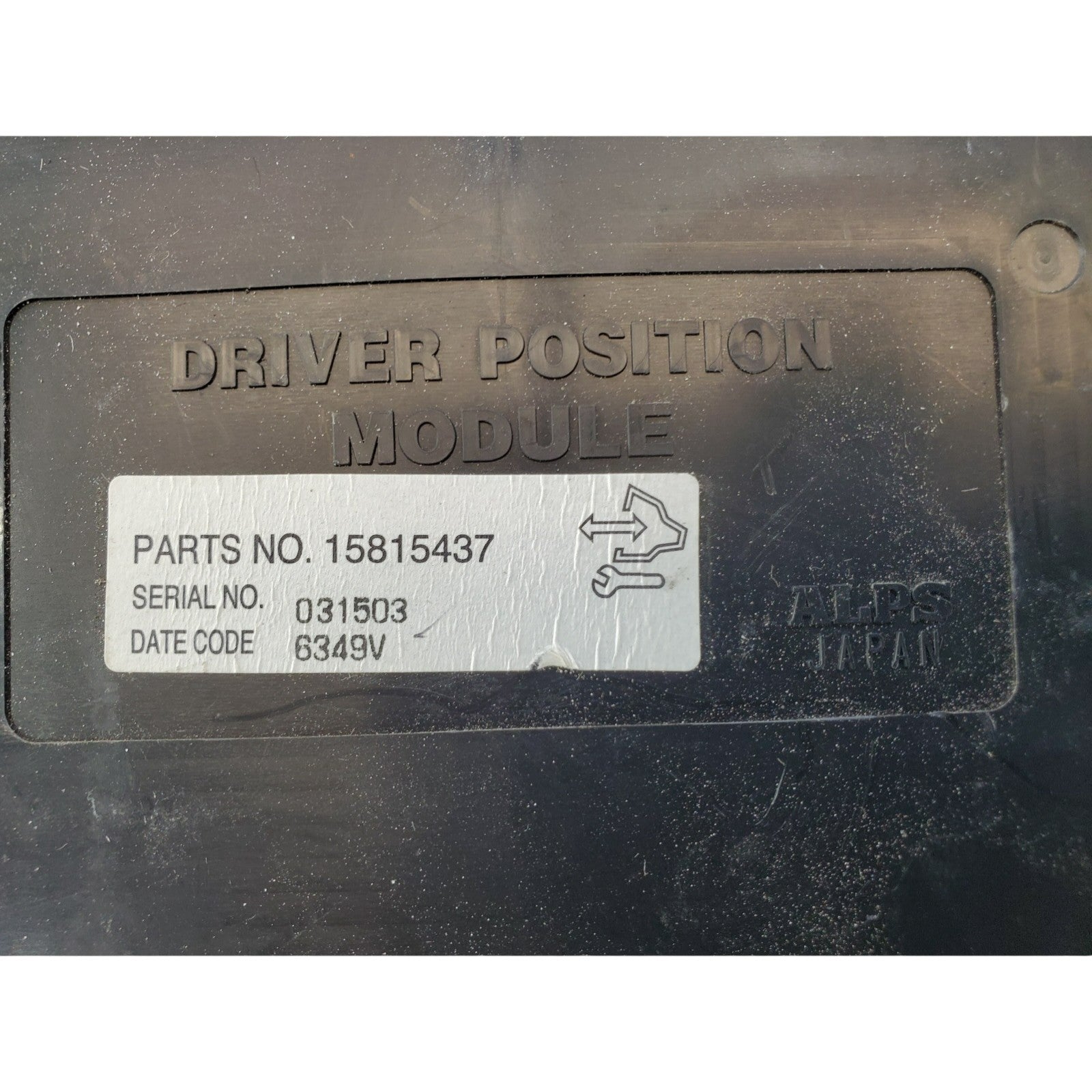 15815437 seat control module 2005-2009 Cadillac STS
