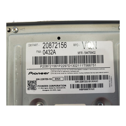 OEM Radio For Equinox Amplifier 20872156