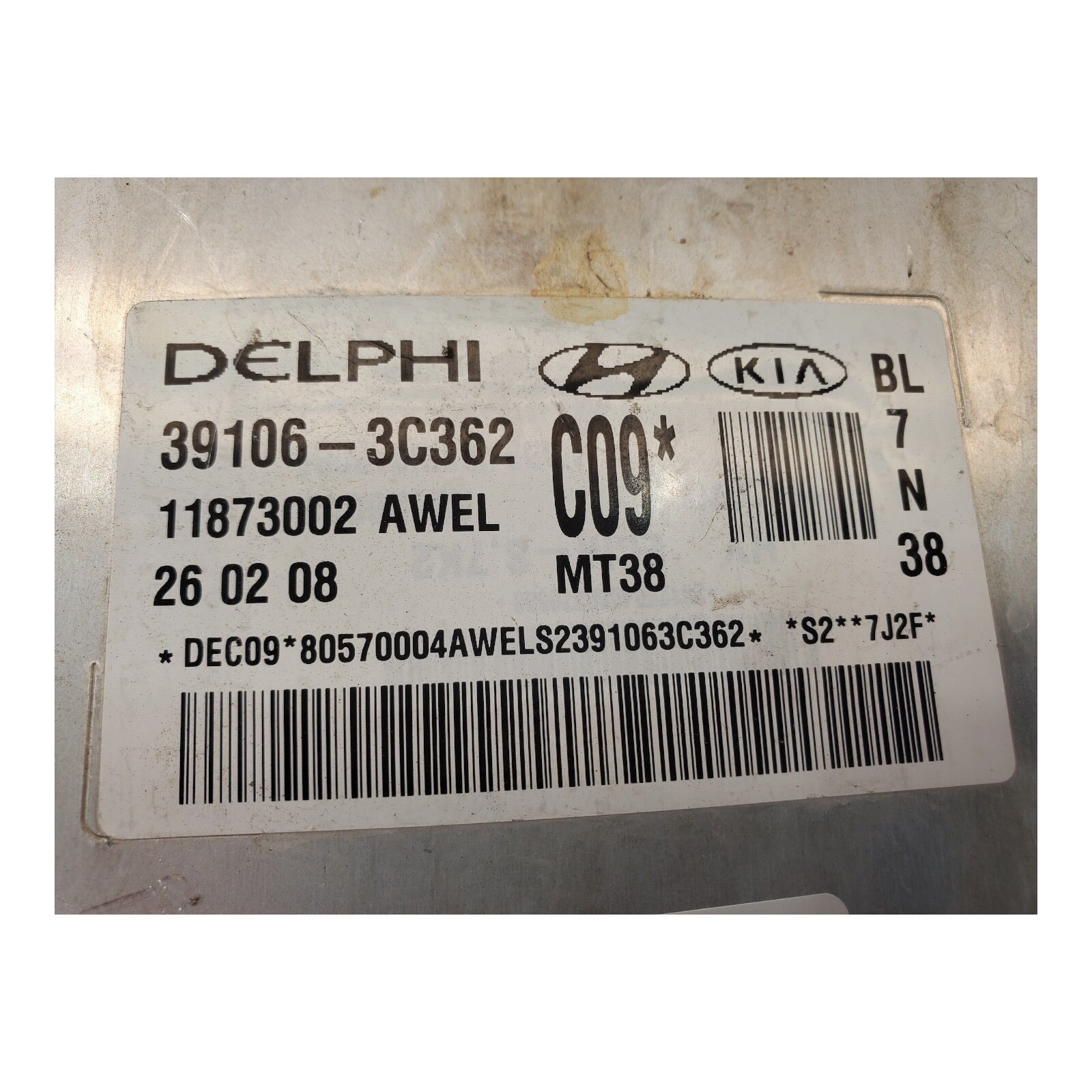08 Kia Sorento Computer Brain Engine Control ECU ECM EBX Module 39106-3C362