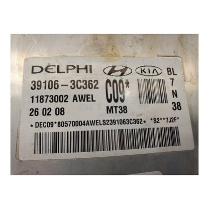 08 Kia Sorento Computer Brain Engine Control ECU ECM EBX Module 39106-3C362