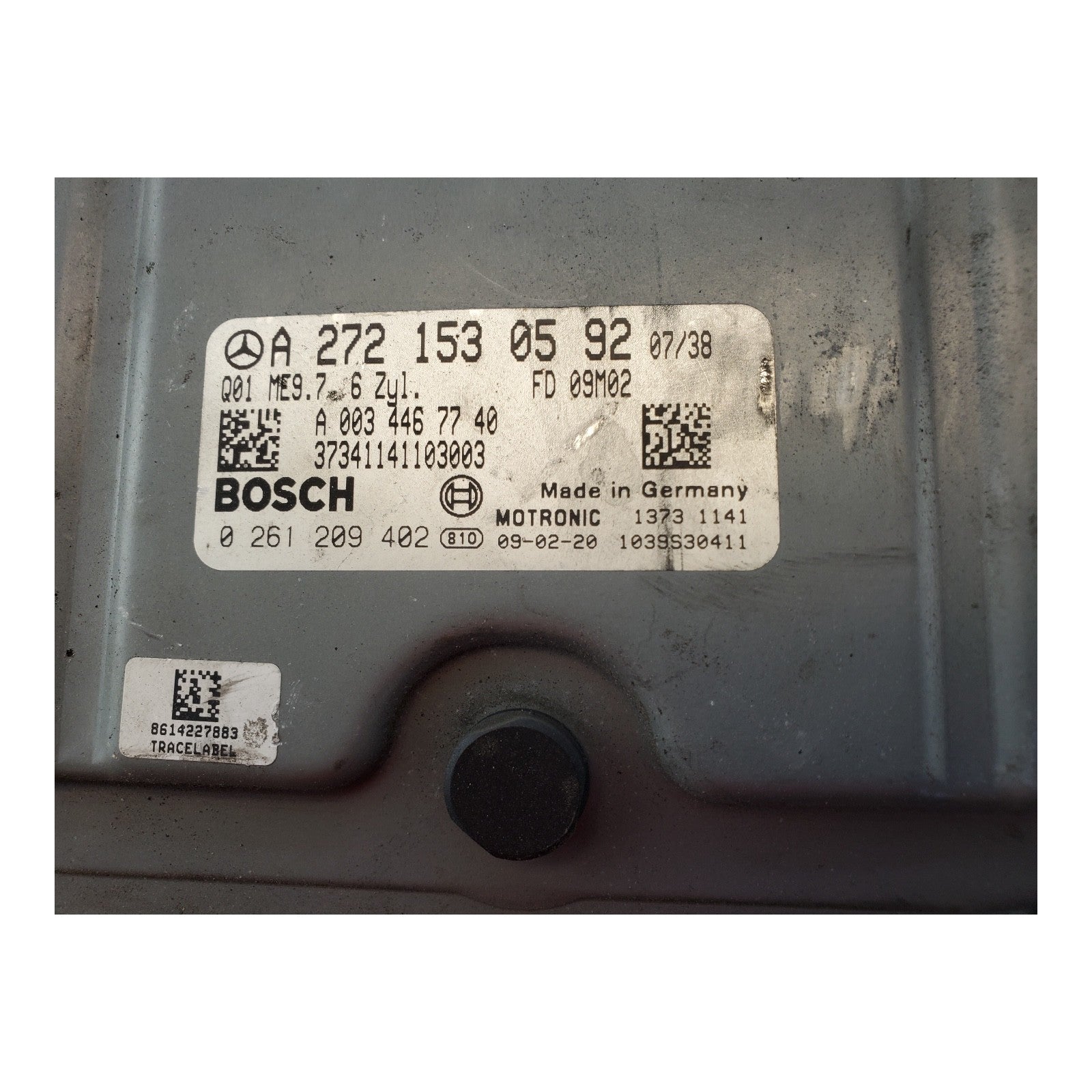 08-11 MERCEDES C CLASS ECM ECU ENGINE MODULE PCM BOSCH 0261209402 A2721530592