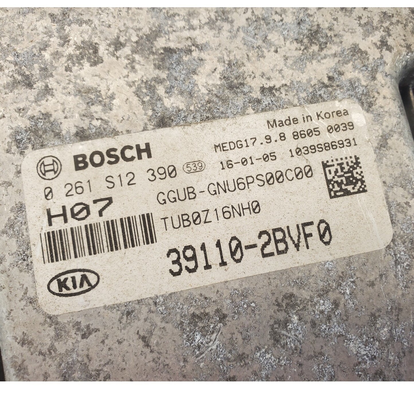 16-17 Kia Rio 1.6L Engine Control Computer Module ECM ECU OEM 391102BVF0