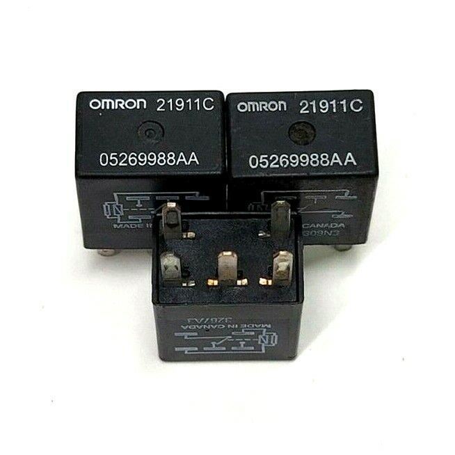 ✅ (Lot of 3) Omron 5 Pin Relay 05269988AA OEM 21911C