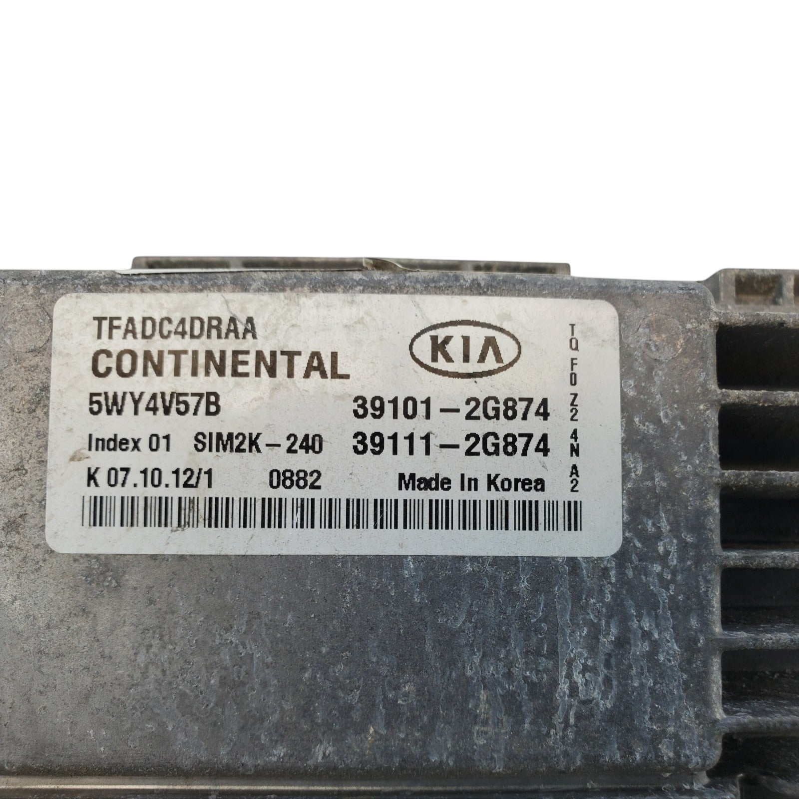ENGINE COMPUTER KIA OPTIMA 2011 2012 2013 39101-2G874 39111-2G874 2.4L ECM OEM