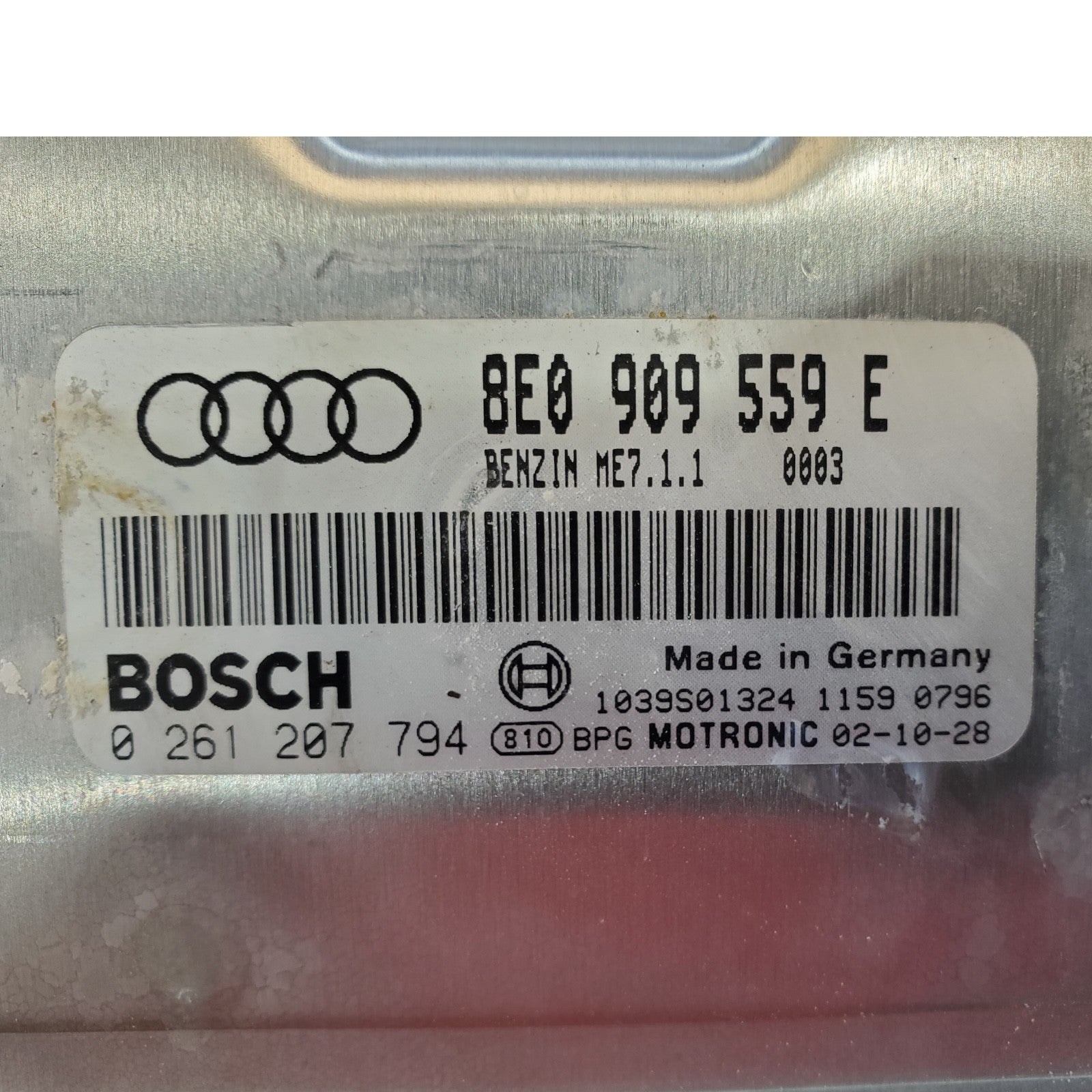 03 AUDI A6 ENGINE ECM ELECTRONIC CONTROL MODULE 3.0L 8E0 909 559 E 8E0909559E