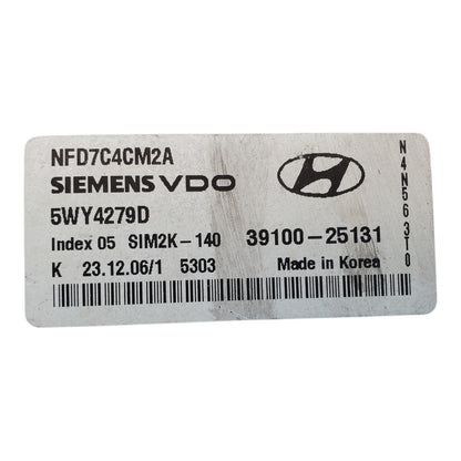06-08 HYUNDAI SONATA COMPUTER BRAIN ENGINE CONTROL ECU ECM MODULE 39100-25131