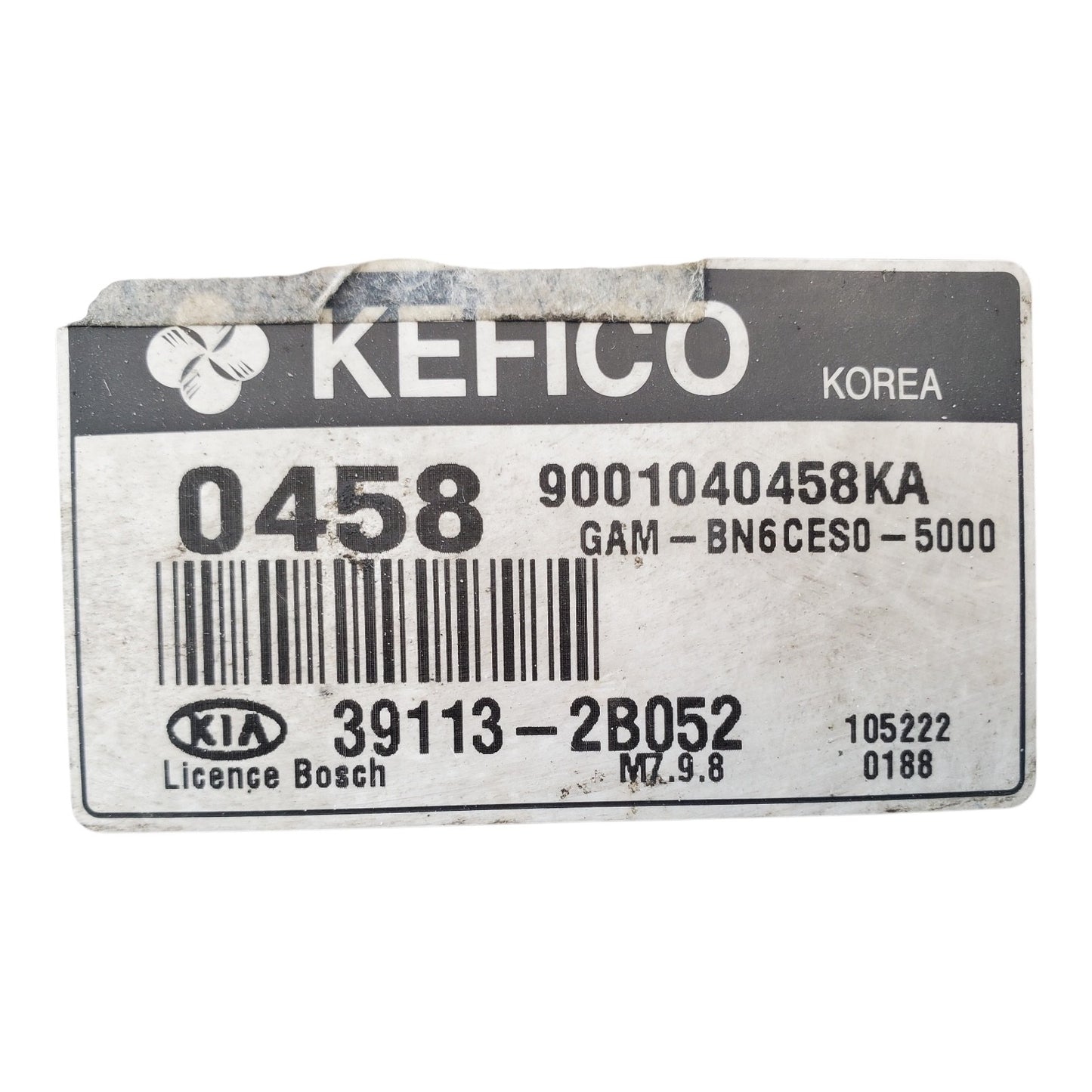 2011 KIA SOUL 1.6L M/T ECU PCM ENGINE COMPUTER CONTROL MODULE  39113-2B052 ECU