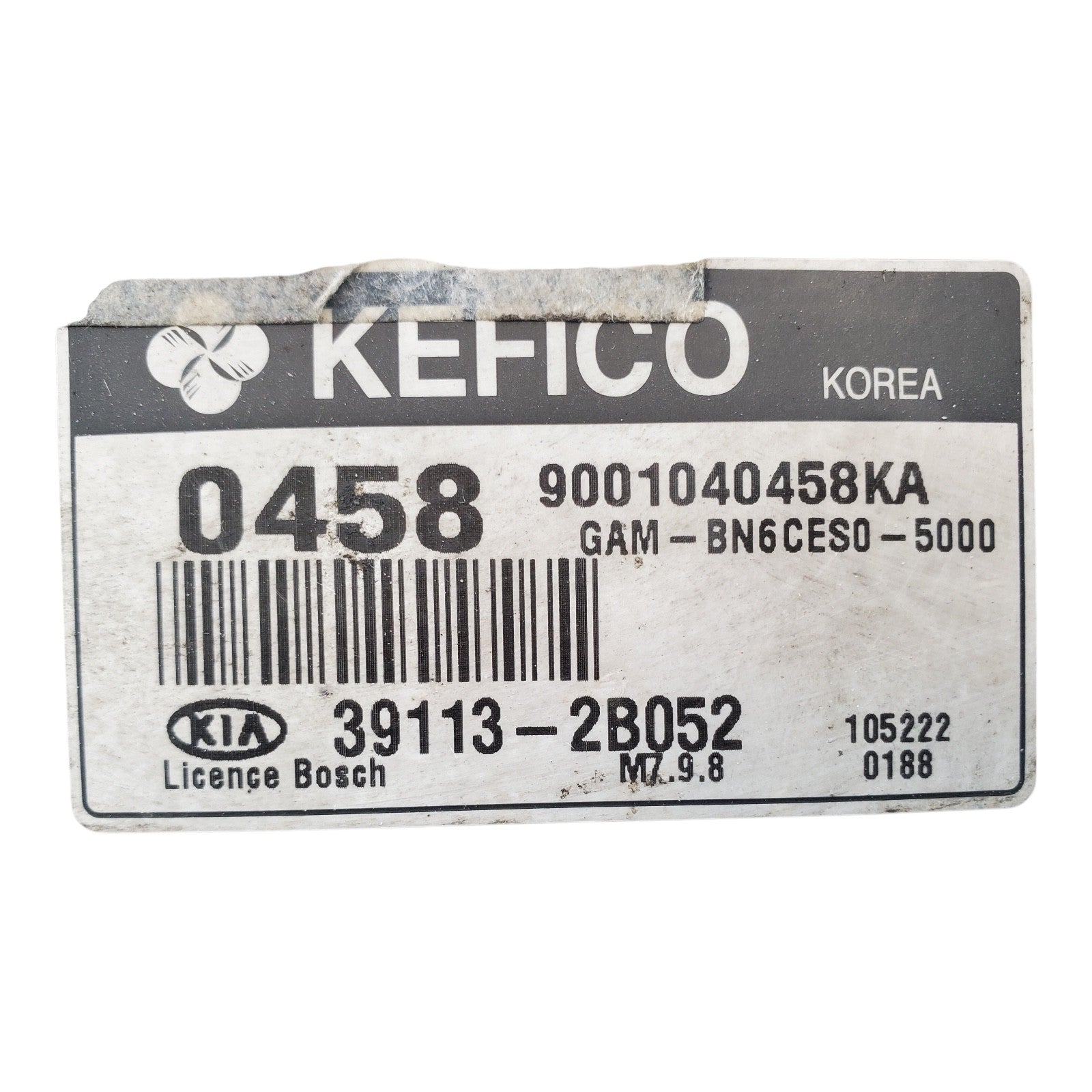 2011 KIA SOUL 1.6L M/T ECU PCM ENGINE COMPUTER CONTROL MODULE  39113-2B052 ECU