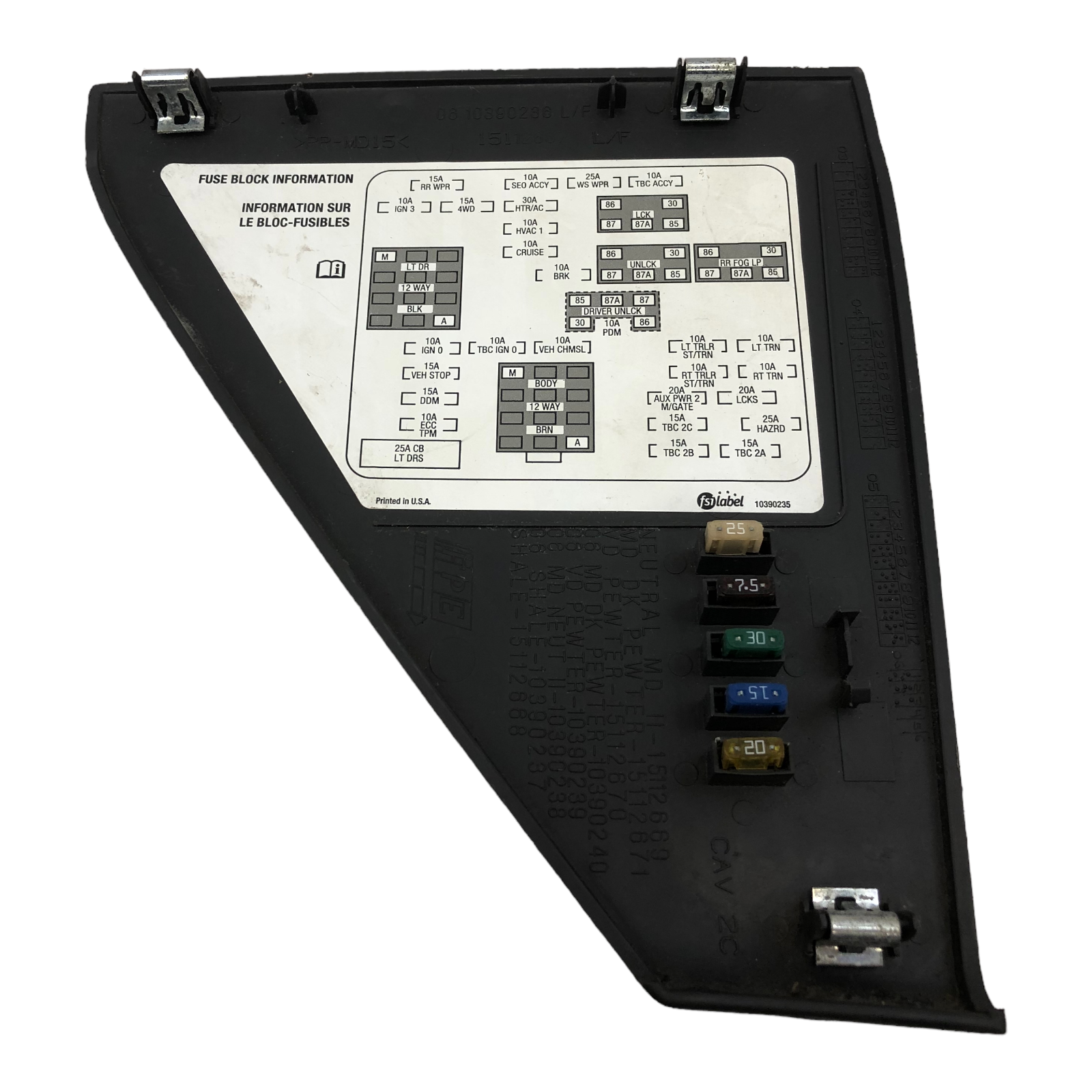 ✅ 2003-2006 Silverado Tahoe Sierra Yukon Interior Dash Fuse Panel Access Cover