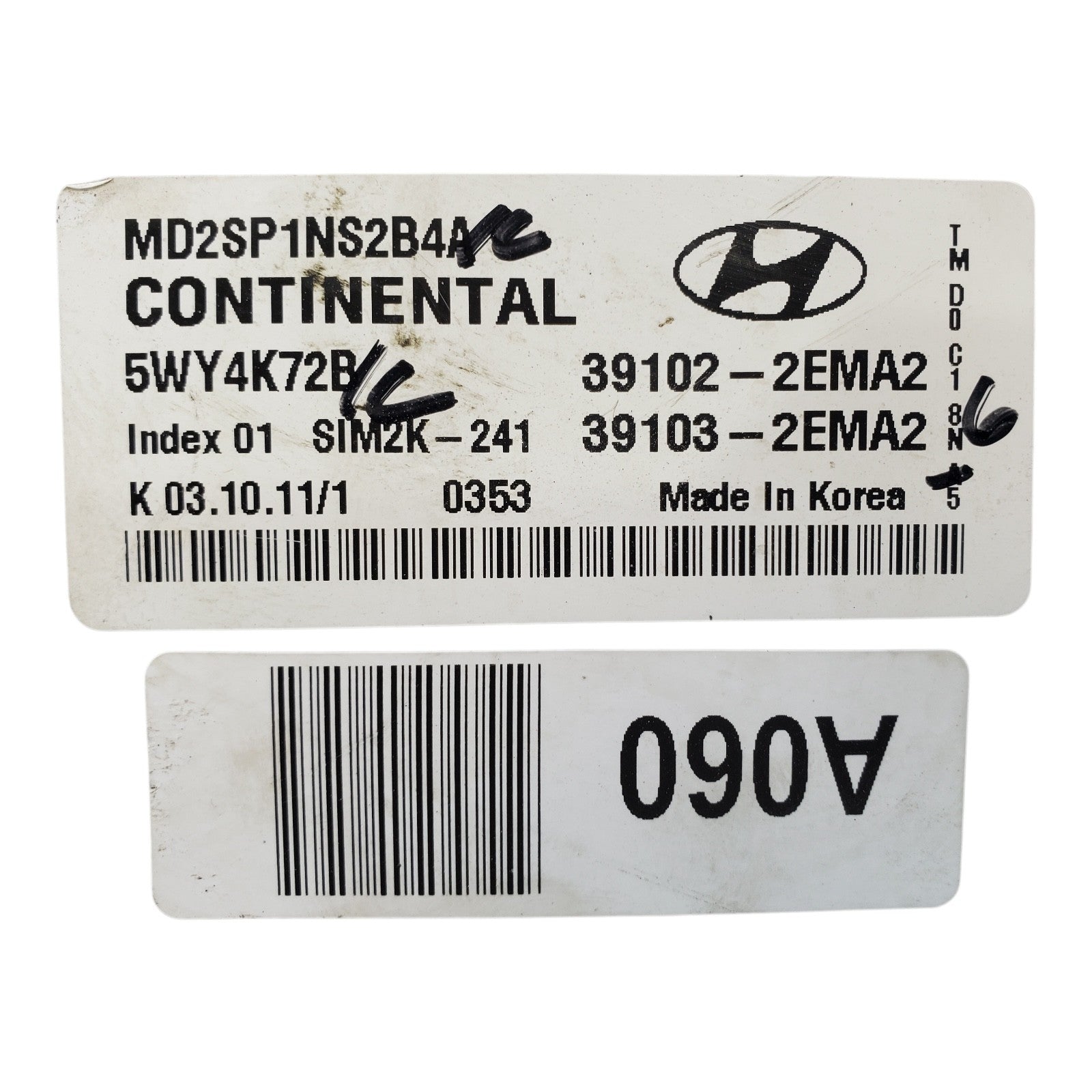 11 12 13 HYUNDAI ELANTRA Engine Motor Brain Box ECU ECM Computer 39102-2EMA2