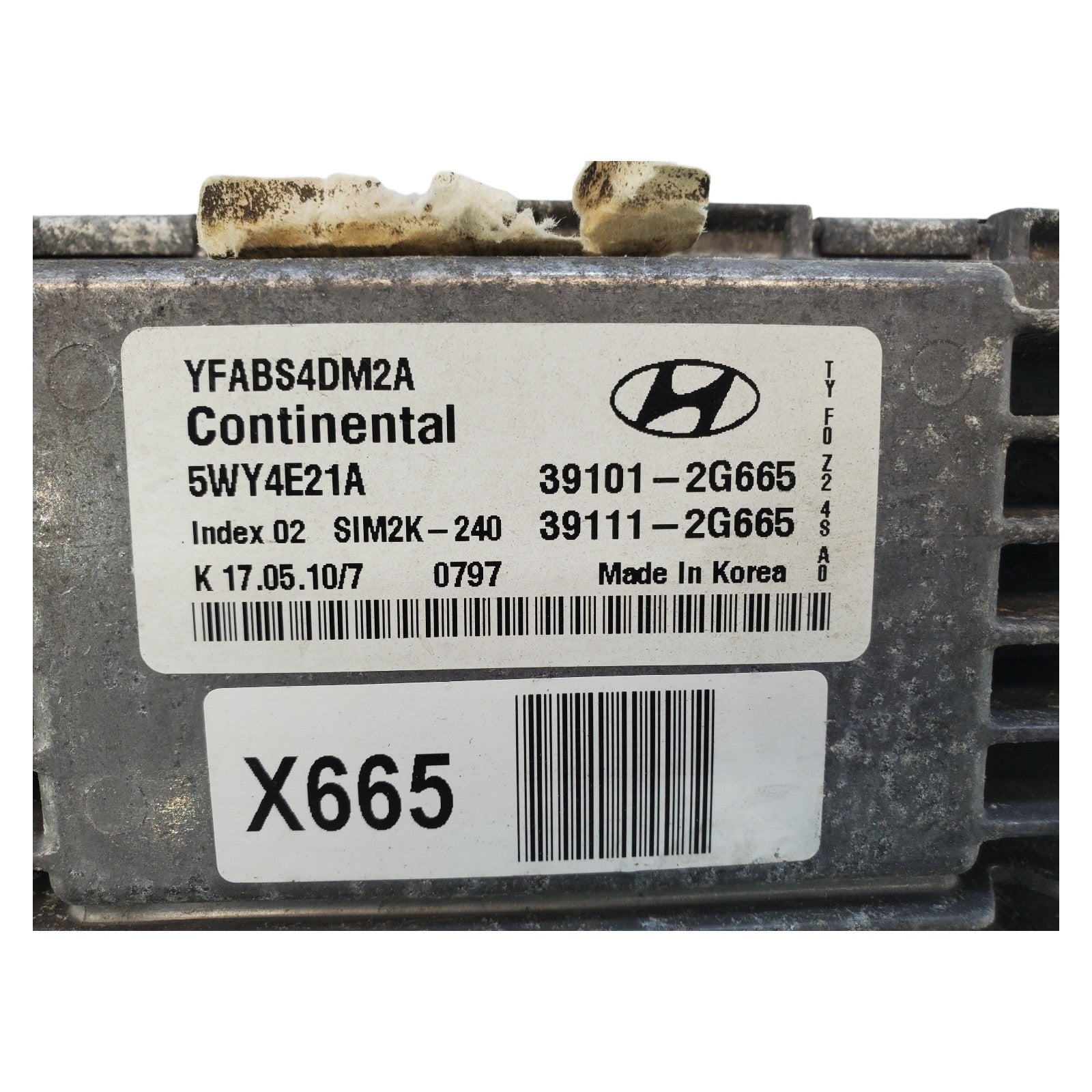 ENGINE COMPUTER HYUNDAI SONATA 2011 39111-2G665 39101-2G665 2.4L ECM OEM