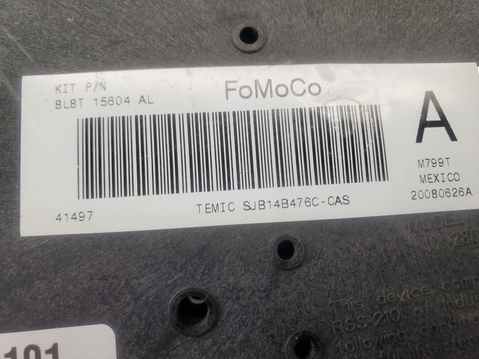 2009 - 2012 Ford Escape Fuse Box Relay Control Module Unit 8L8T-15604-AL OEM !
