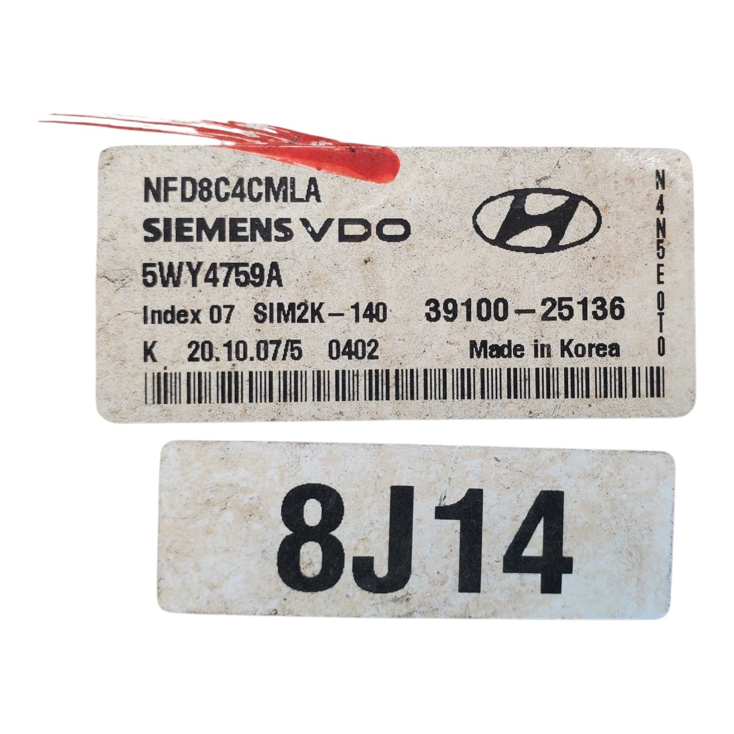 ENGINE COMPUTER HYUNDAI SONATA 2006 2007 2008 39100-25136 2.4L AT ECM PCM OEM