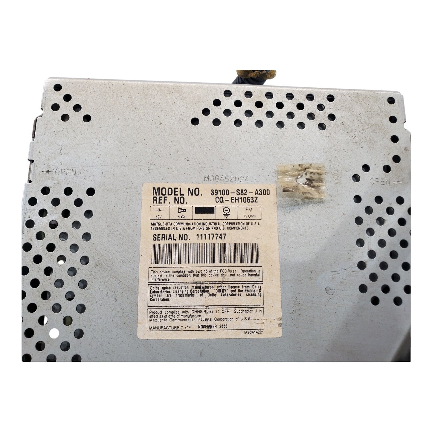 Honda Accord 2002 Original Stereo Reciever Radio Model 39100 S82 A300 6 Disc