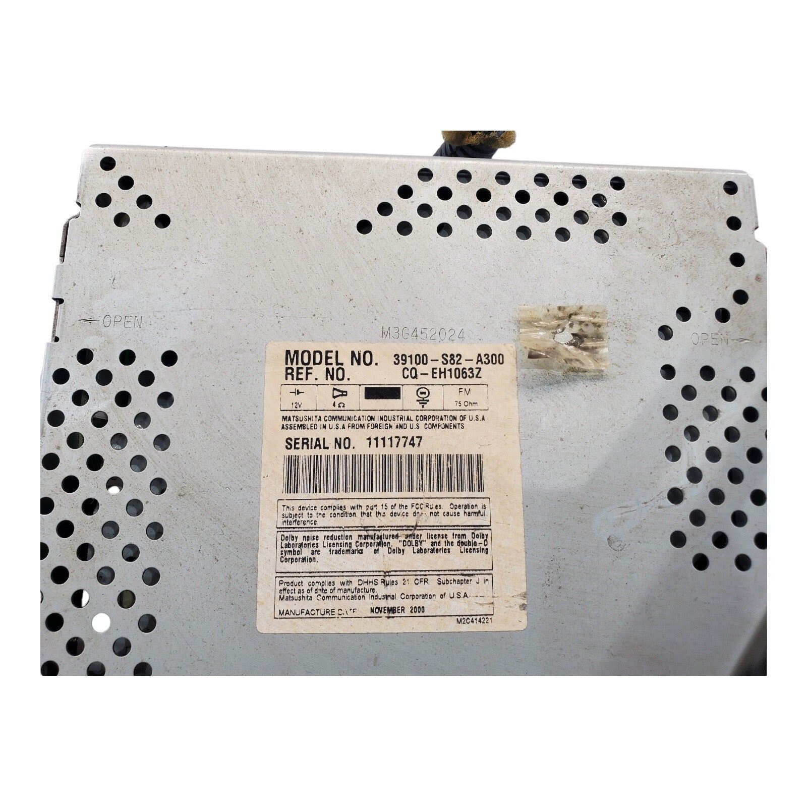Honda Accord 2002 Original Stereo Reciever Radio Model 39100 S82 A300 6 Disc
