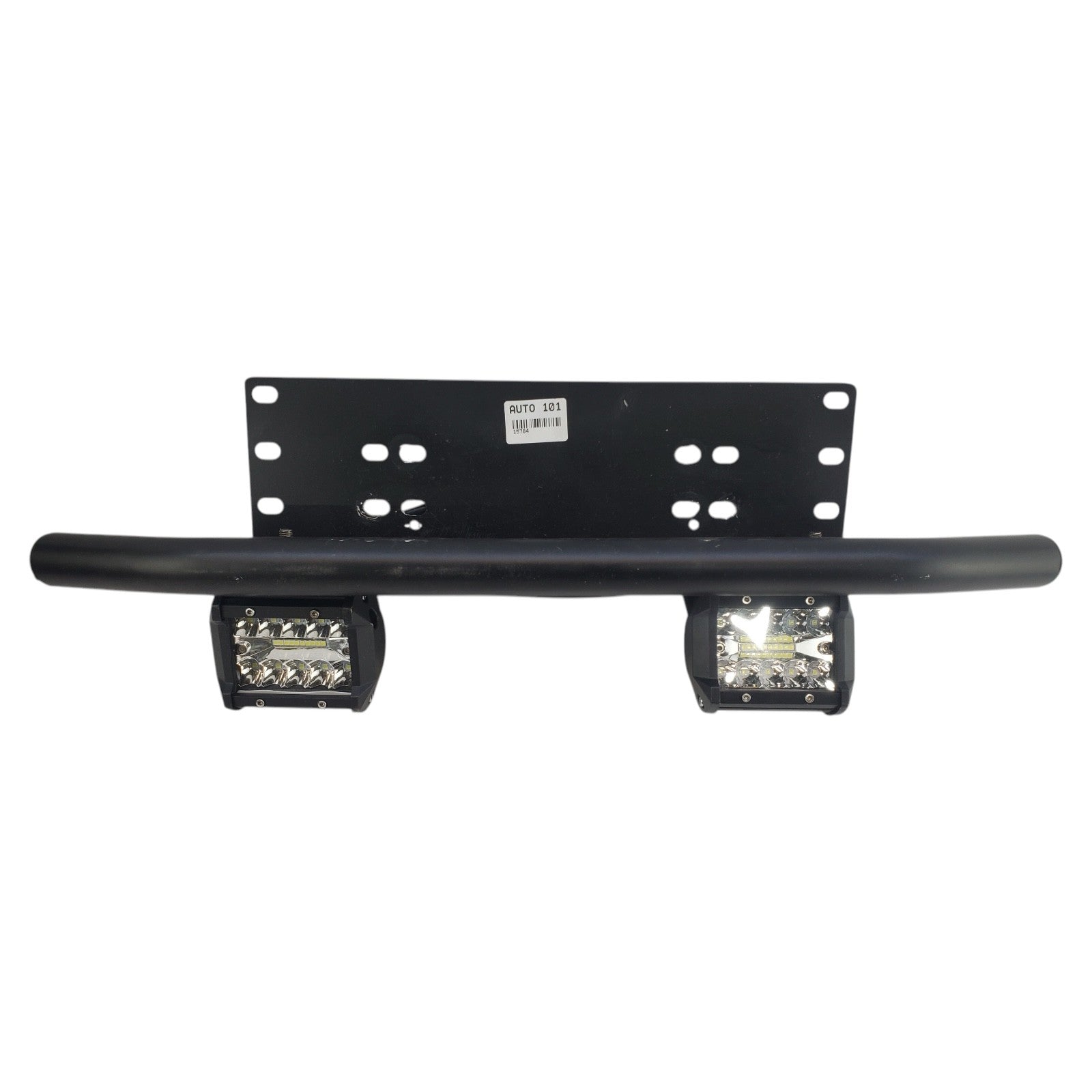 Car Bull Bar Front Bumper License Plate Working Light Mount Bracket