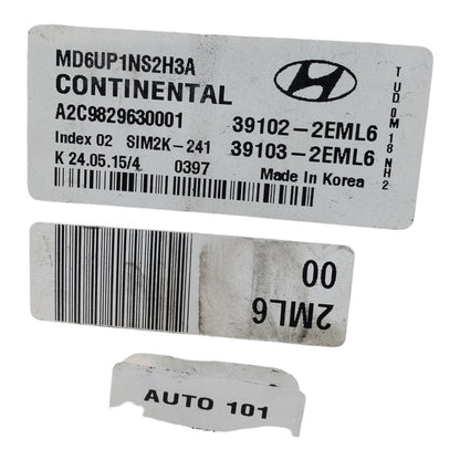 ✅2014-2016 Hyundai Elantra ECU PCM Engine Control Module 39102-2EML6