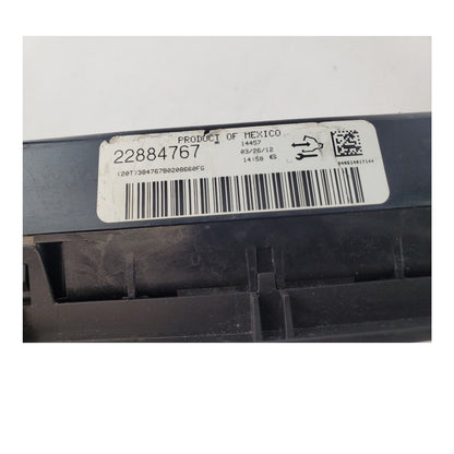 2012-2016 Chevy Impala AC Heater Climate Control Unit 22884767