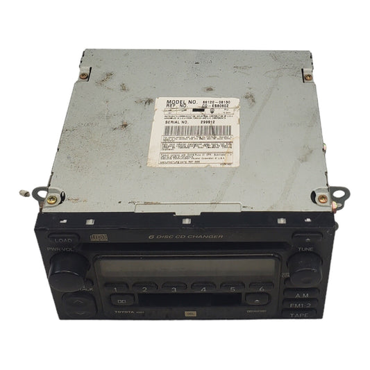 00-03 Toyota Solara SEQUOIA Radio Receiver Casette 6-Disc CD Changer 86120-08130