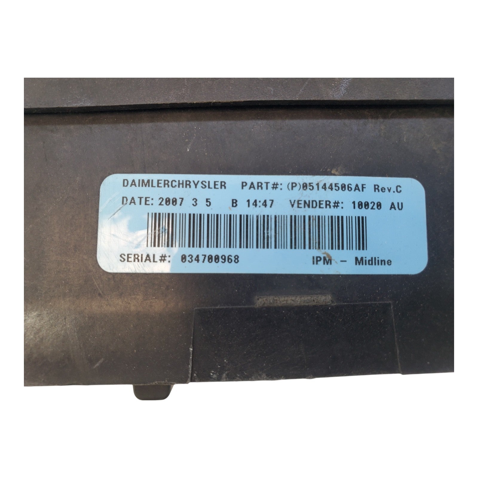 2007 CHRYSLER TOWN & COUNTRY FUSE BOX 05144506AF