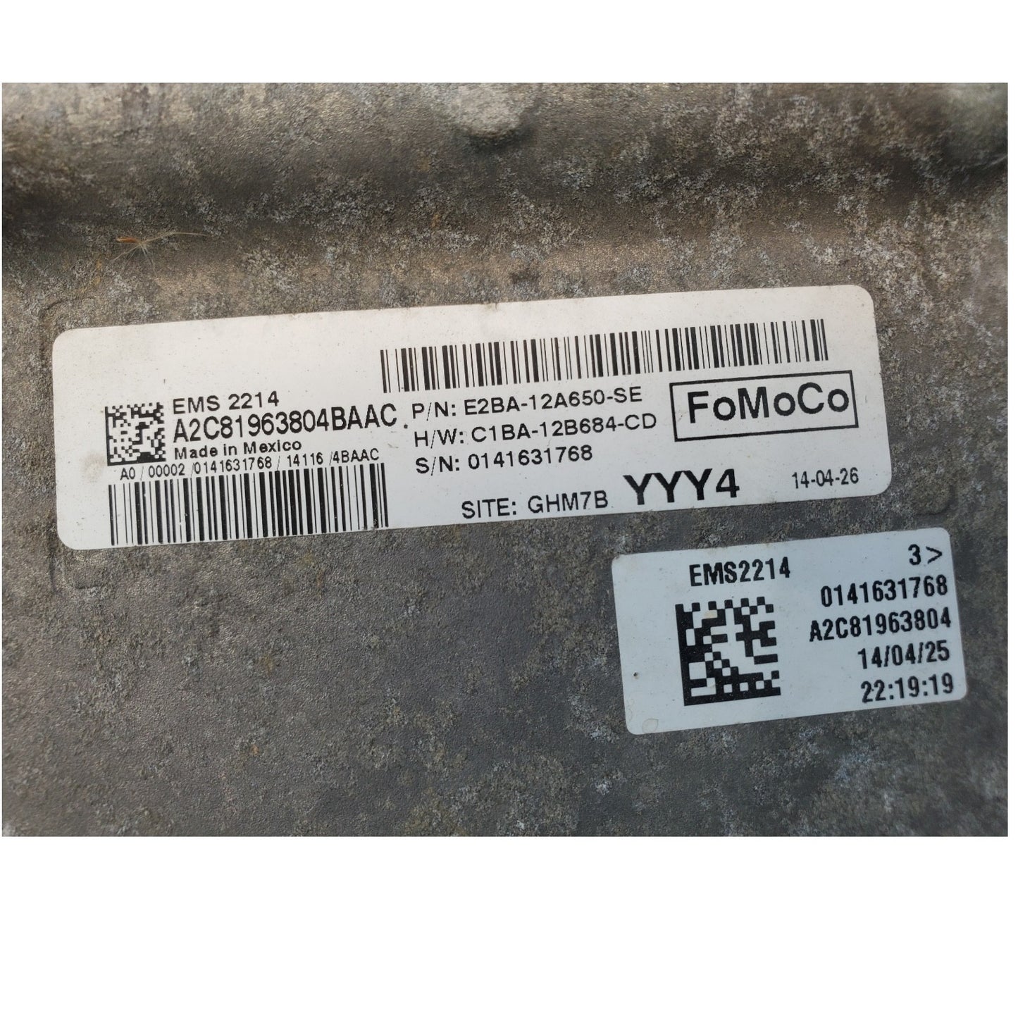 Engine ECM Control Module 1.6L Fits 14-15 FIESTA E2BA-12A650-SE E2BA12A650SE