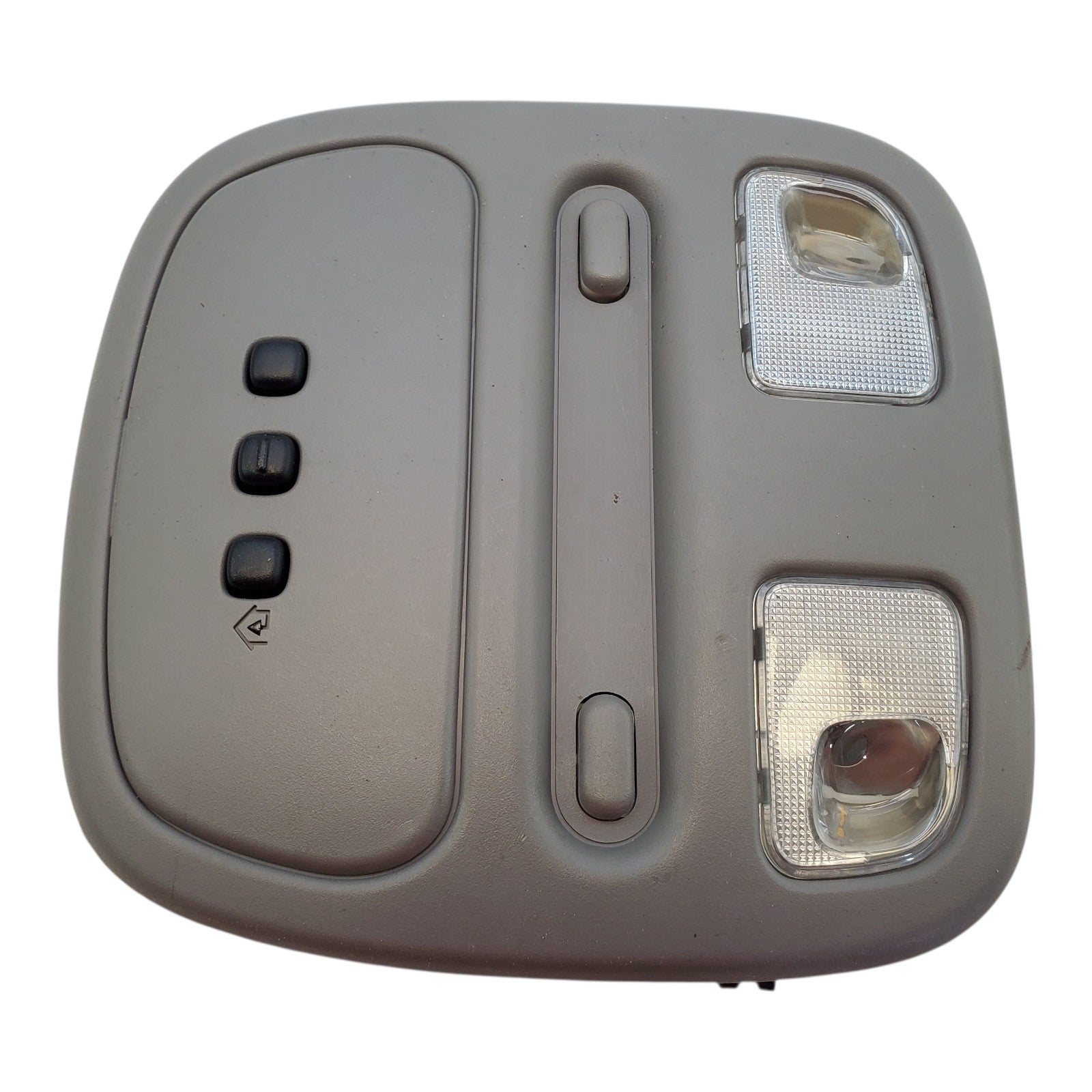 ☼2000-2005 BUICK LESABRE *GRAY* FRONT ROOF CONSOLE W/ GARAGE DOOR OPENER OEM