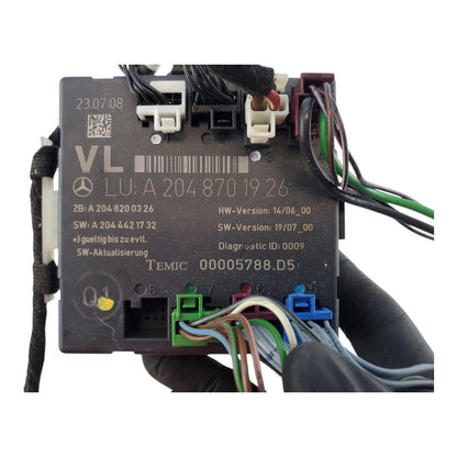 2008–2014 MERCEDES W204 C300 C350 FRONT LEFT DOOR MODULE A2048701926 OEM