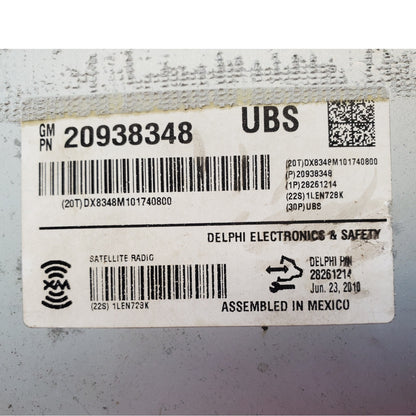 11 CHEVY TAHOE COMMUNICATION ONSTAR CONTROL MODULE 20938348