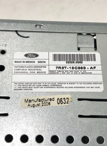 2007 Ford Mustang AM FM Radio & CD Player 7R3T-18C869-AF
