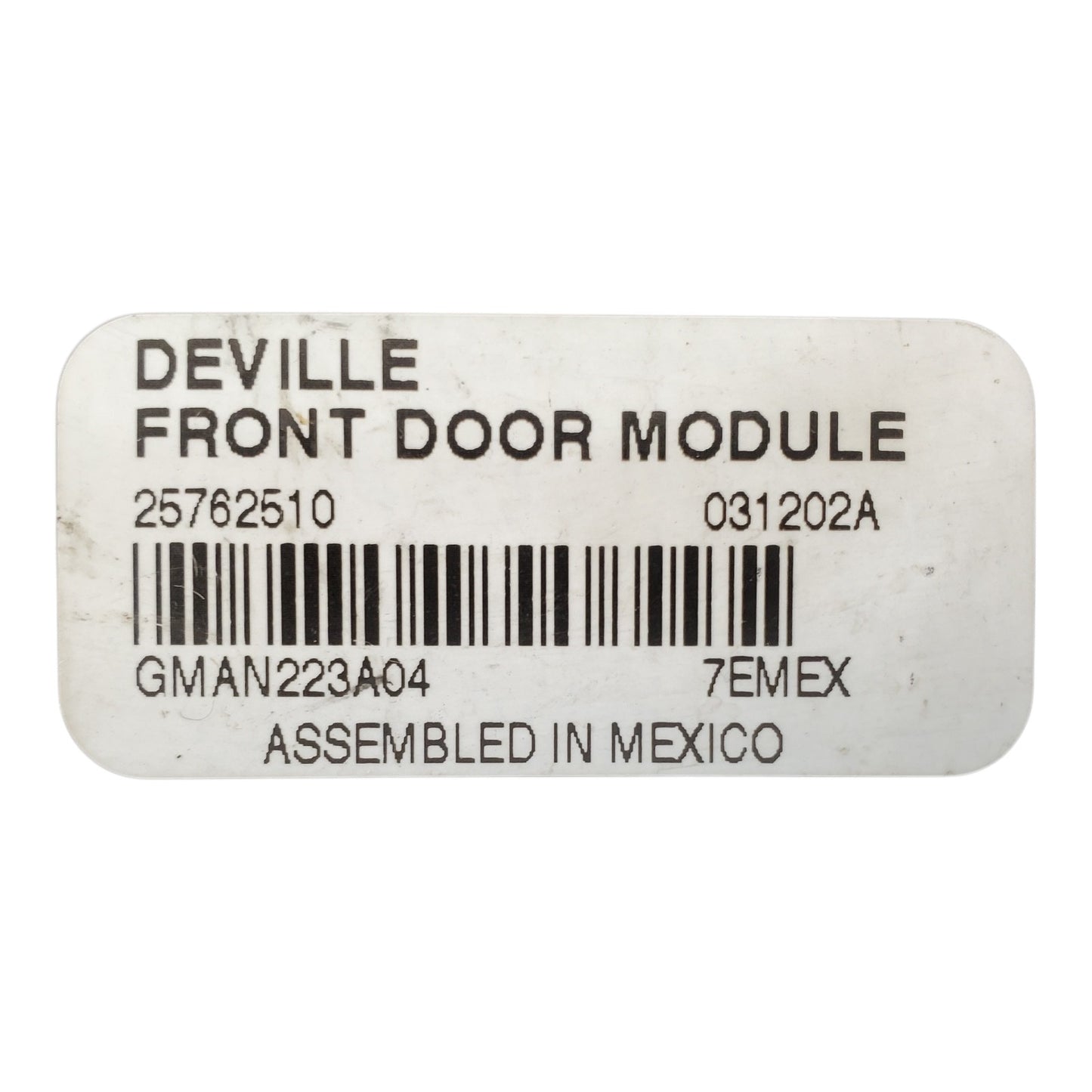 2000-2005 Cadillac Deville Front Door Module 25762510 GM