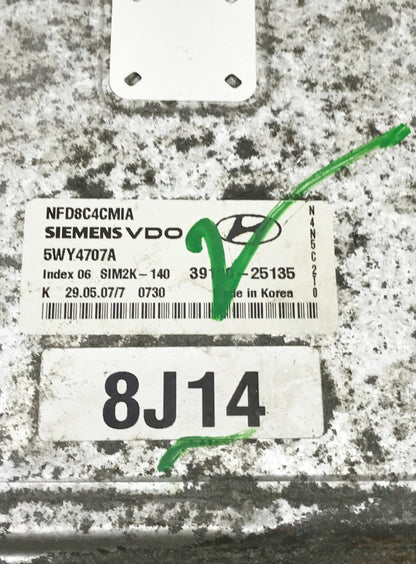 ✅ 06-08 Hyundai Sonata 2.4L Engine Control Module ECM Computer 39100-25135