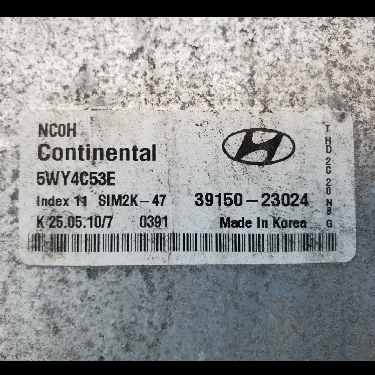 ENGINE COMPUTER HYUNDAI ELANTRA 2007 2008 2009 2010 39150-23024 2.0L AT ECM OEM