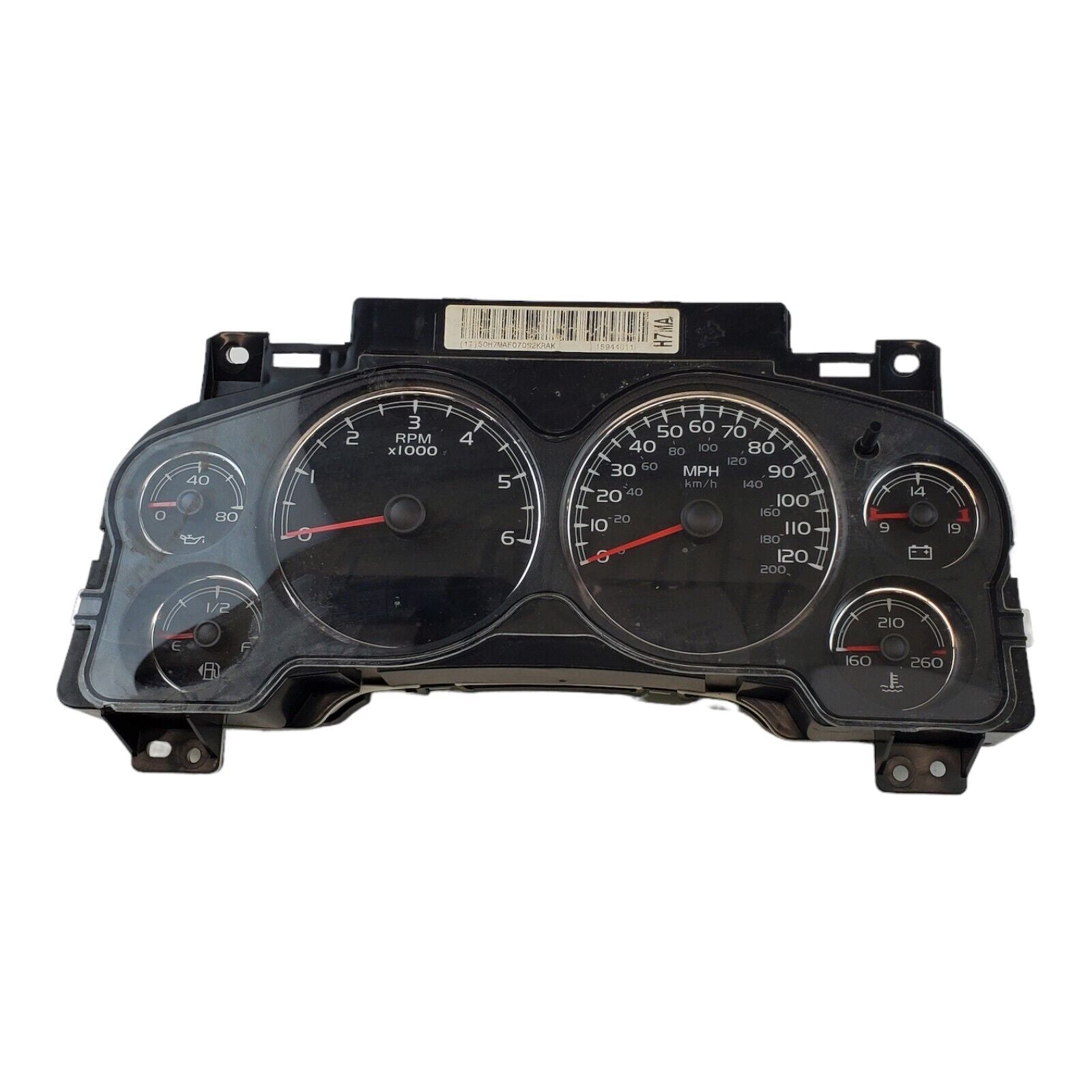 07-12 Chevy Silverado Speedometer Instrument Cluster 28072230  GM