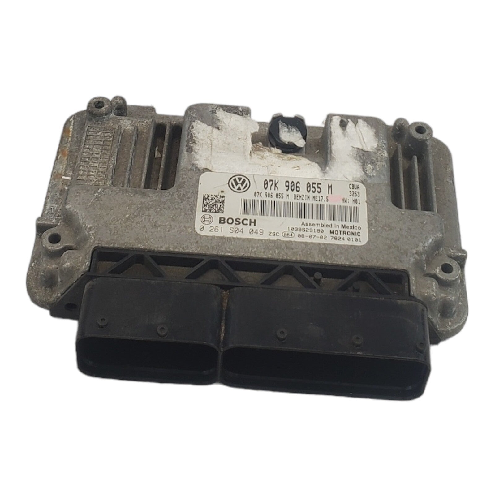 09 VW JETTA RABBIT 2.5L ECM ENGINE COMPUTER CONTROL MODULE 07K 906 055 M